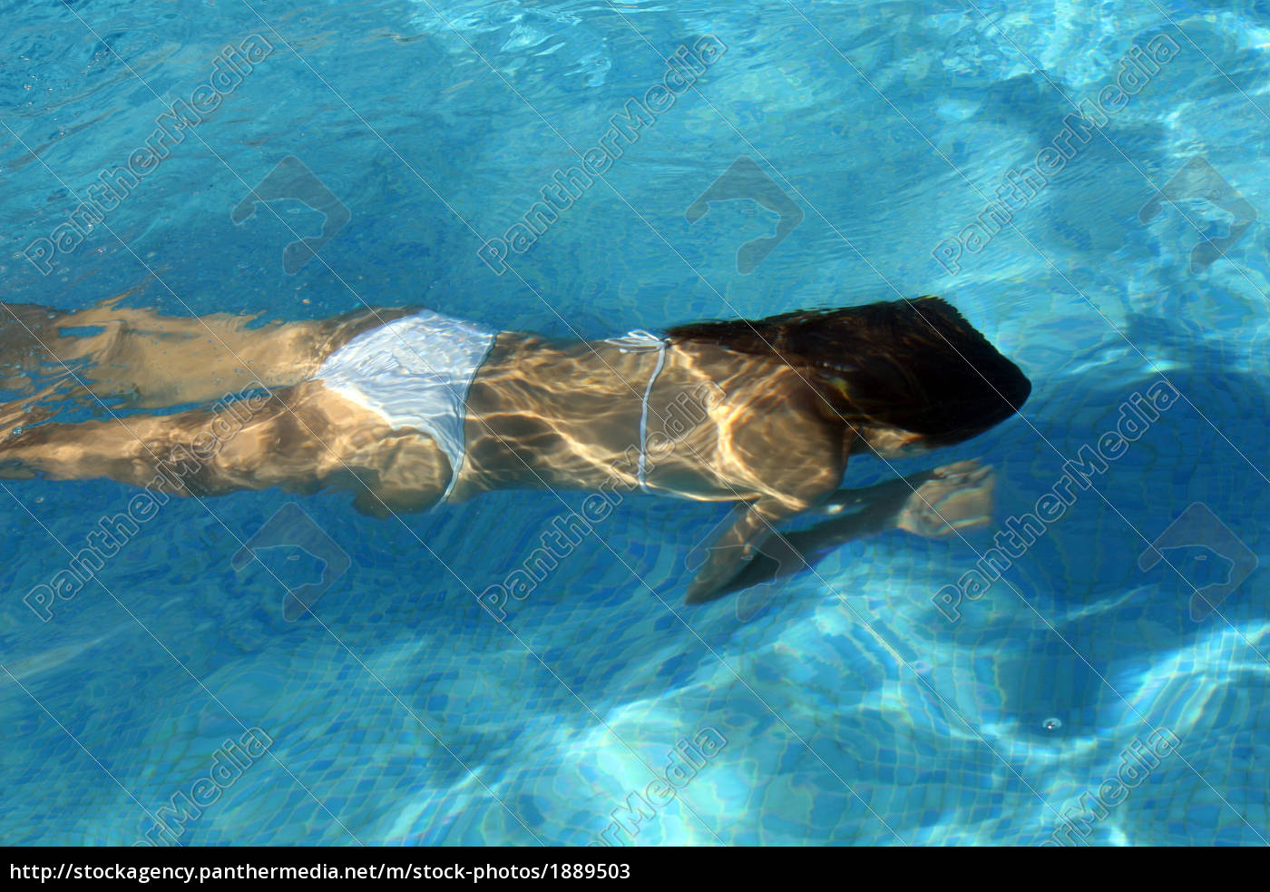 Frau Schwimmt Unterwasser Lizenzfreies Bild 1889503 Bildagentur Panthermedia