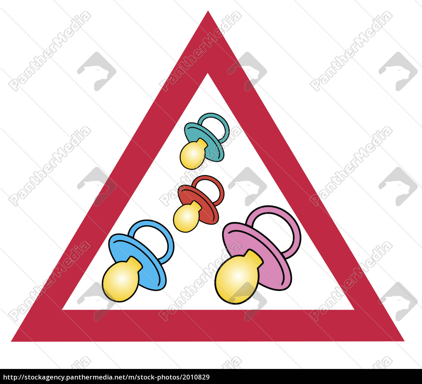 Stoppschild Mit Drei Babyschnullern Lizenzfreies Bild 109 Bildagentur Panthermedia