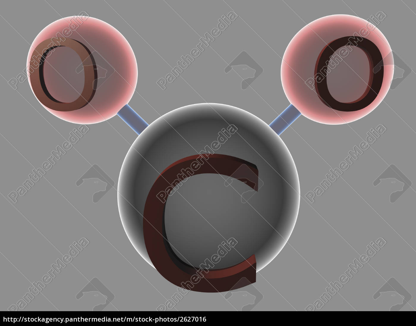 Co2 Molekul 3d Lizenzfreies Foto 2627016 Bildagentur Panthermedia
