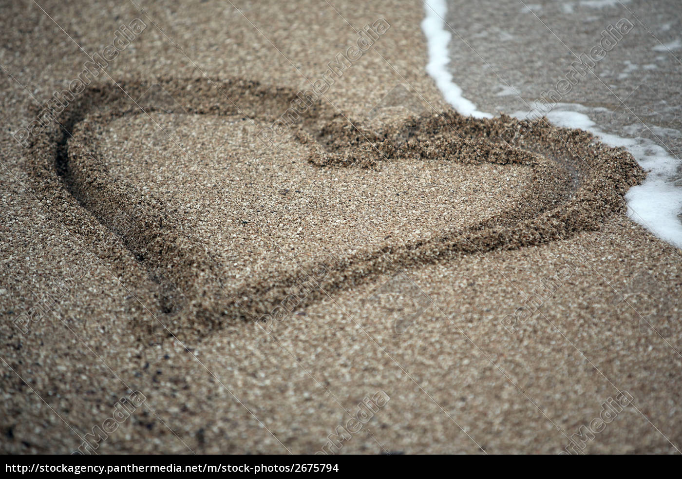 Herz aus Sand Stock Photo 2675794 Bildagentur PantherMedia
