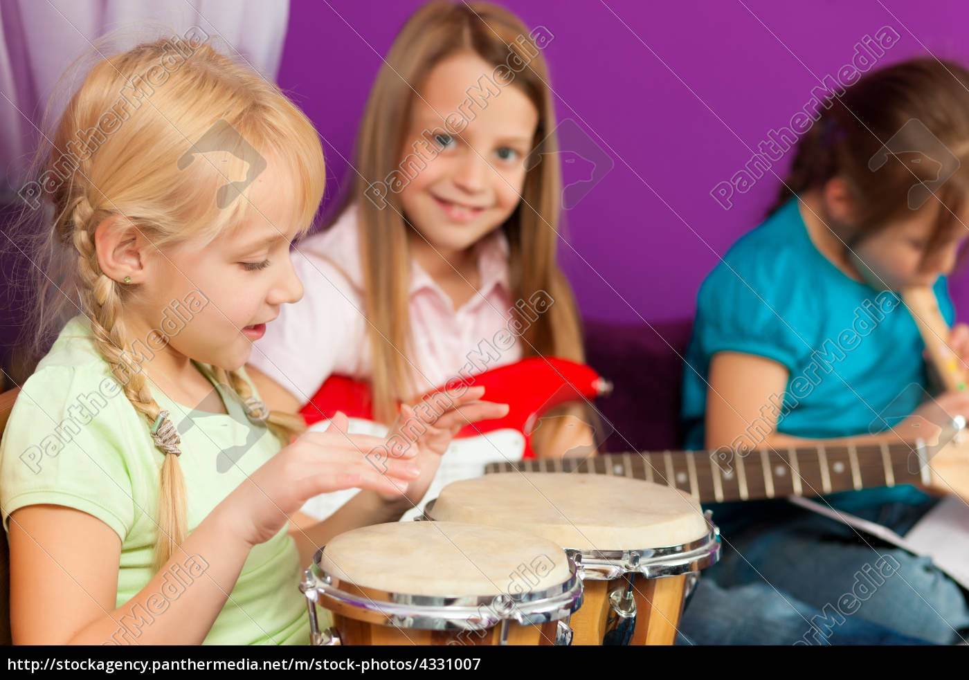 Kinder Musizieren Stockfoto Bildagentur Panthermedia