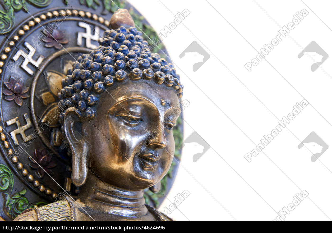 Nepal Buddha Mit Hakenkreuz Lotus Symbole Seite Lizenzfreies Foto Bildagentur Panthermedia