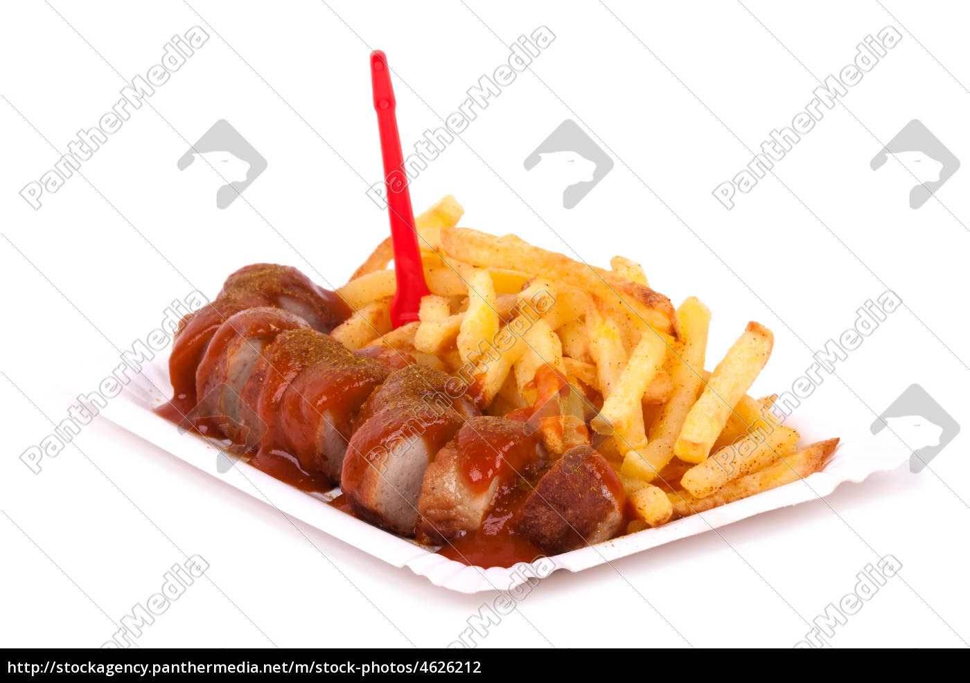 Currywurst Mit Pommes Lizenzfreies Foto Bildagentur Panthermedia