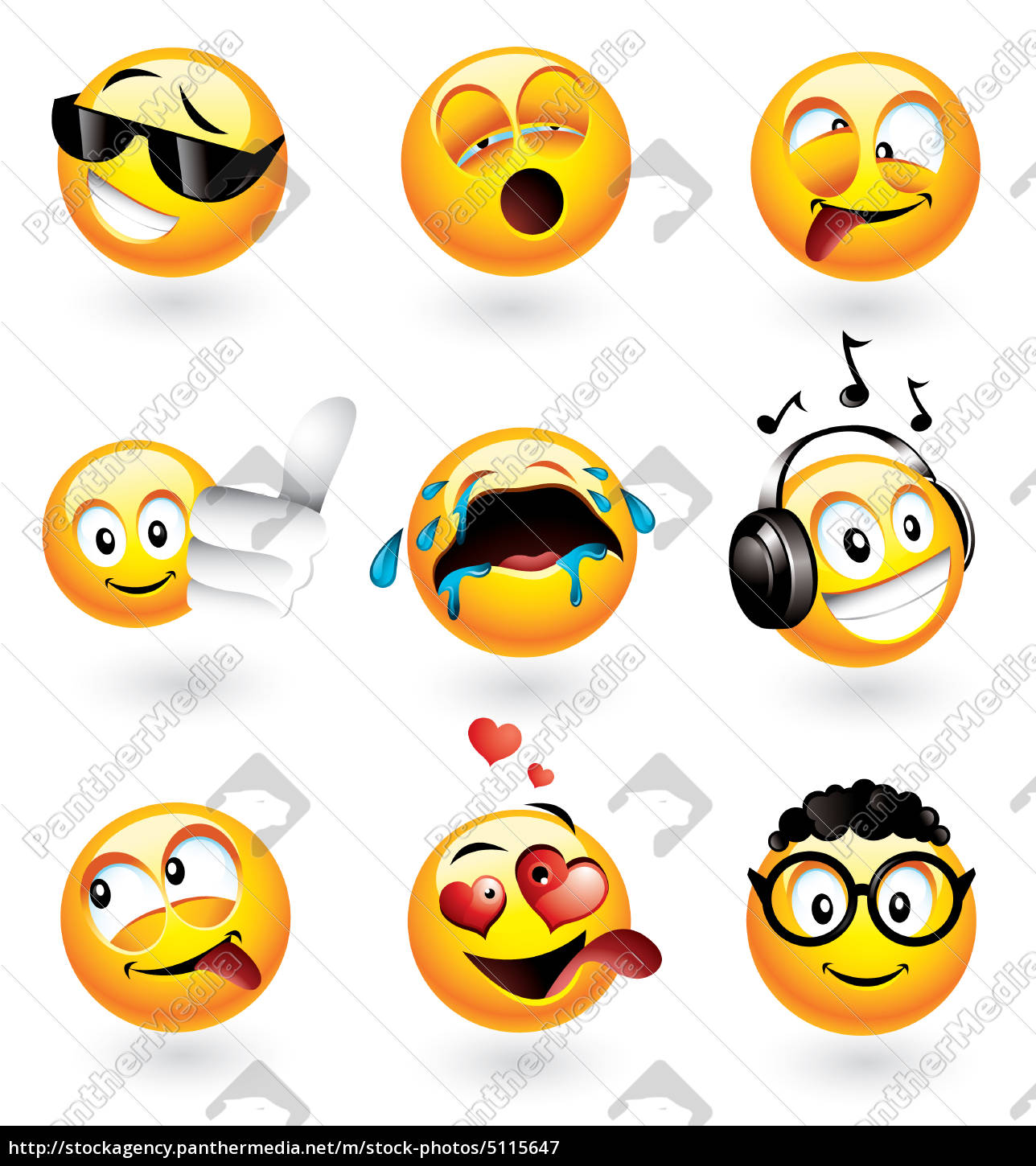 Verschiedene Emoticons Lizenzfreies Bild 5115647 Bildagentur Panthermedia