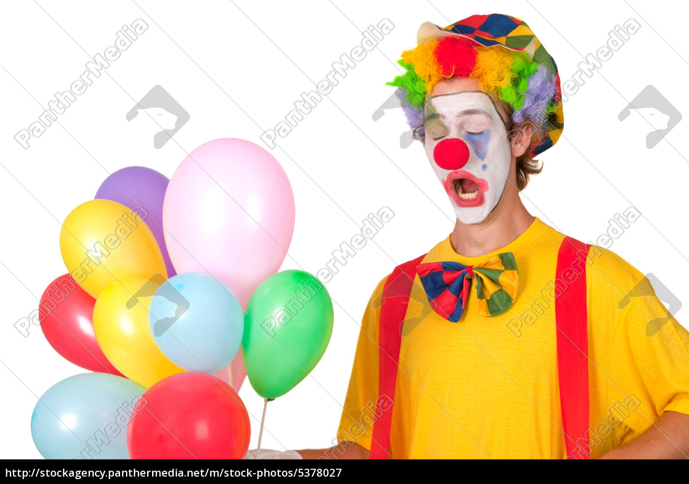 Bunter Clown Mit Luftballons Lizenzfreies Bild Bildagentur Panthermedia