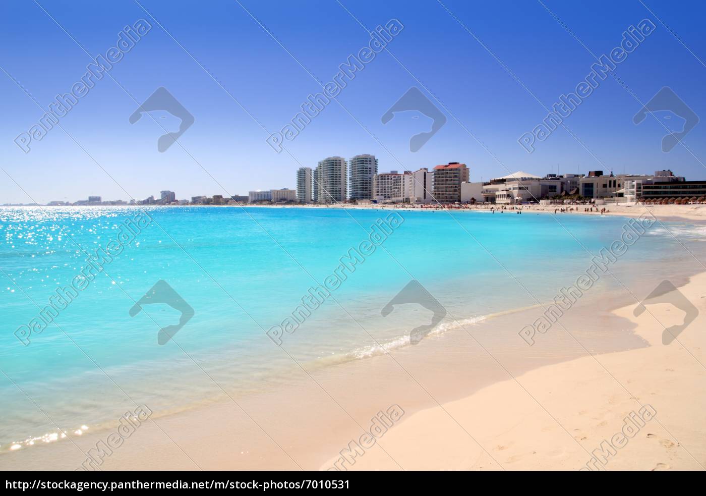 Cancun Strand Ansicht Von Turkis Karibik Lizenzfreies Bild 7010531 Bildagentur Panthermedia