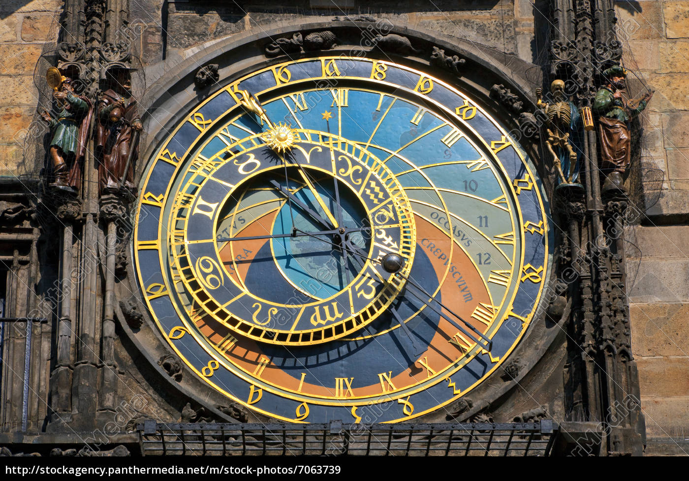 Astronomische Uhr Am Rathaus Prag Lizenzfreies Bild Bildagentur Panthermedia