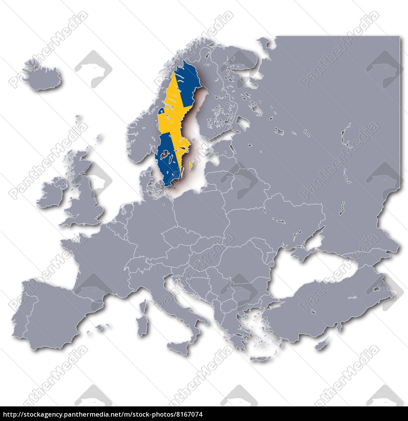 schweden europakarte Europakarte Schweden   Stockfoto   #8167074   Bildagentur PantherMedia