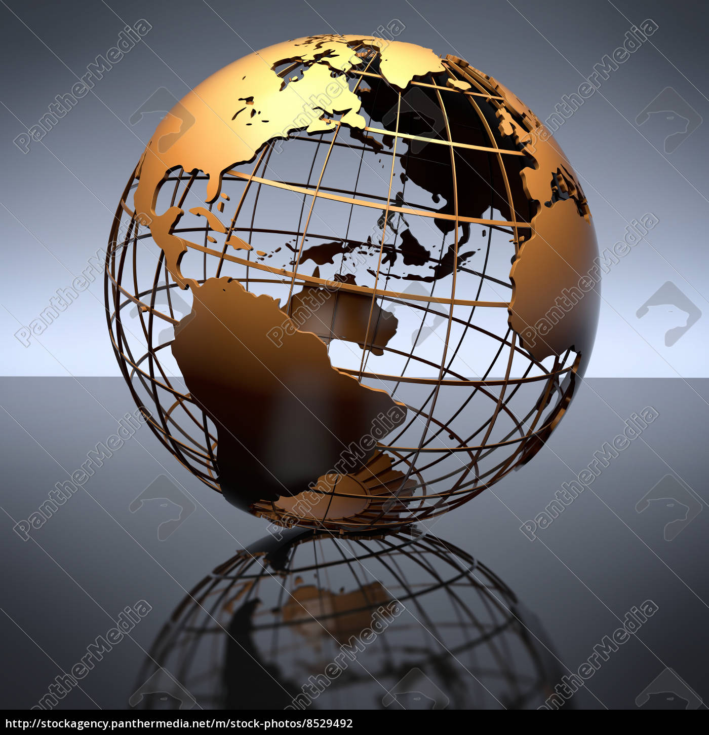 klik hinanden Udlevering metal globe auf studio reflektierenden hintergrund - Lizenzfreies Foto  #8529492 | Bildagentur PantherMedia
