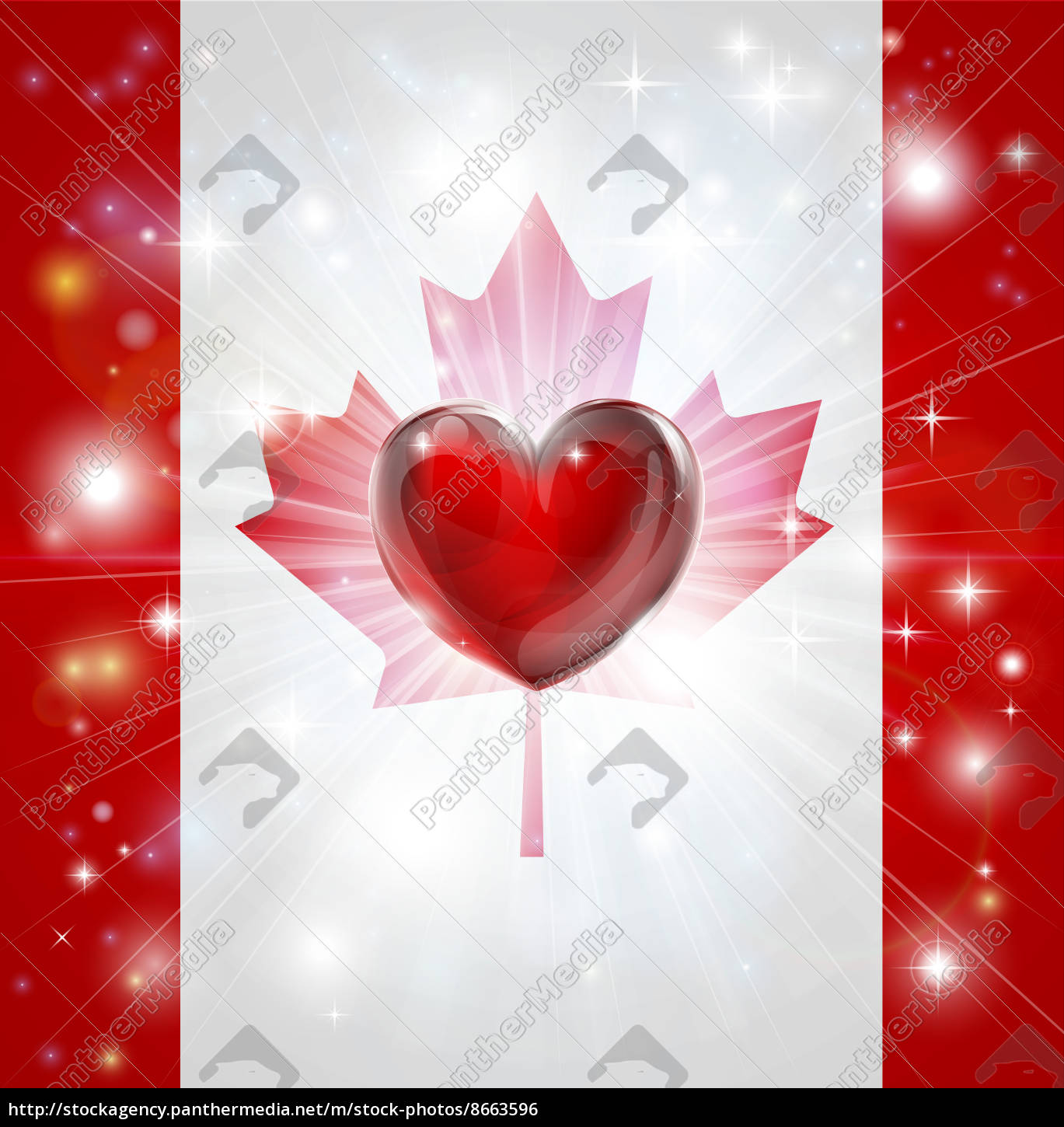 Liebe Kanada Flagge Herz Hintergrund Lizenzfreies Foto Bildagentur Panthermedia