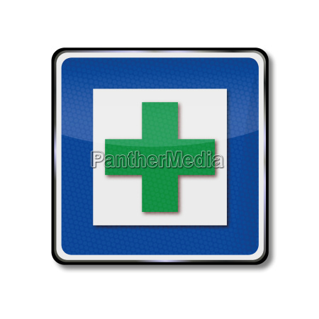 Schild Kreuz Und Krankenhaus Stock Photo Bildagentur Panthermedia