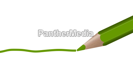 Der Stift der nach Gebrauch eingepflanzt wird Der grüne Stift mit Prunkwinde