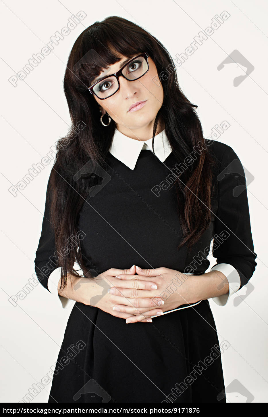 Crazy Beautiful Woman Wearing Glasses Lizenzfreies Foto 9171876 Bildagentur Panthermedia