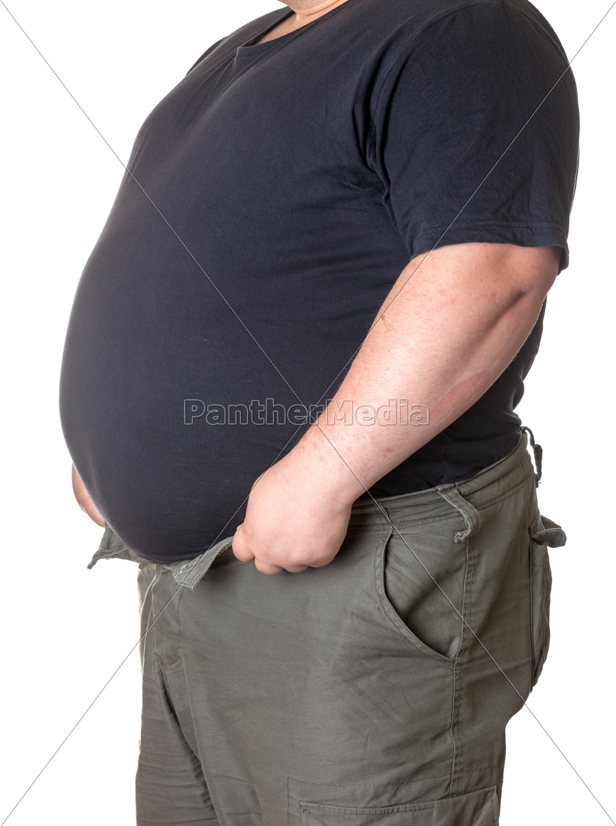 Dicker Mann Mit Einem Großen Bauch Stockfoto 9450678 Bildagentur Panthermedia