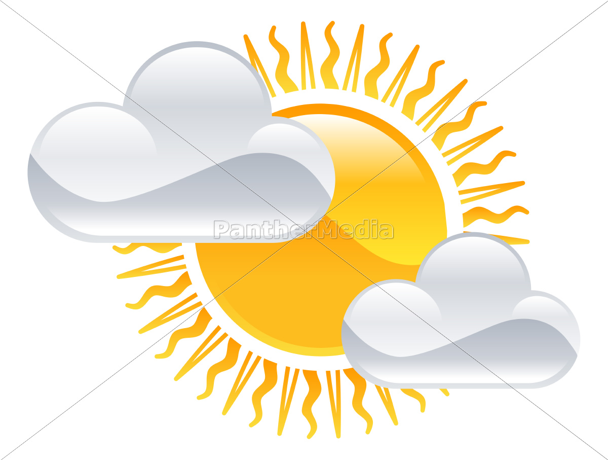 Wetter Symbol Clipart Sonne Und Wolken Illustration Stock Photo Bildagentur Panthermedia