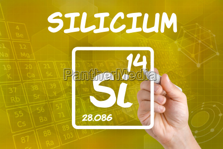 Symbol Fur Das Chemische Element Silicium Lizenzfreies Foto Bildagentur Panthermedia