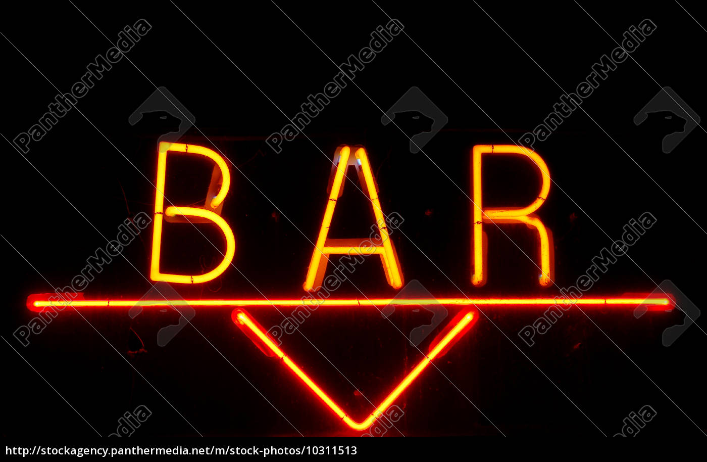 Leuchtreklame Bar Stockfoto Bildagentur Panthermedia