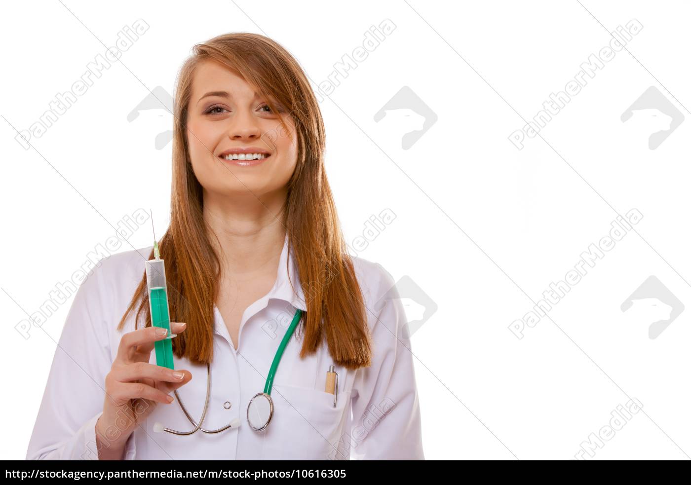 Arzt Oder Eine Krankenschwester Hält Eine Spritze Lizenzfreies Bild 10616305 Bildagentur