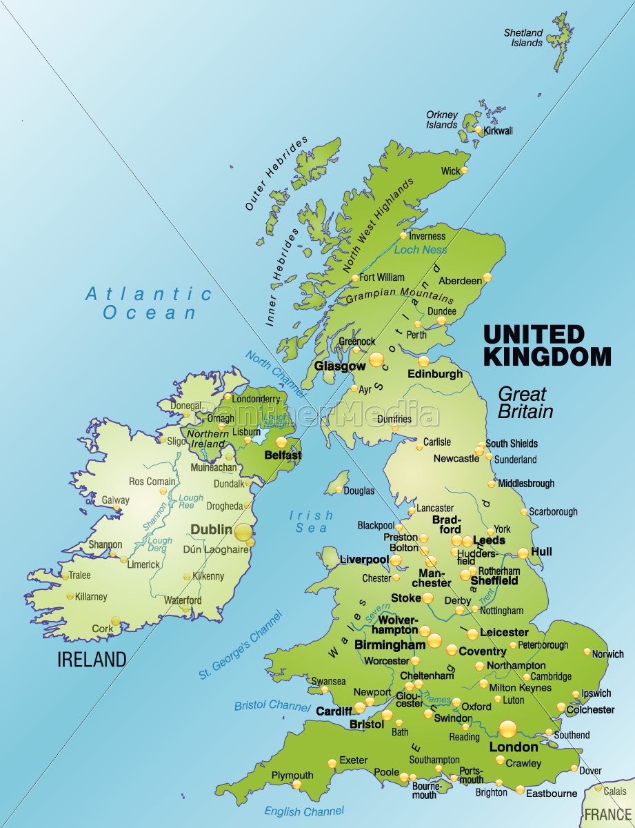 England Karte : British Map Wandtattoo Aufkleber Karte Von