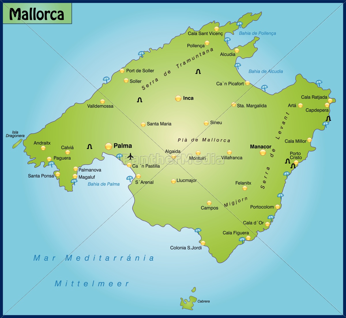 Mallorca Karte übersicht | Karte