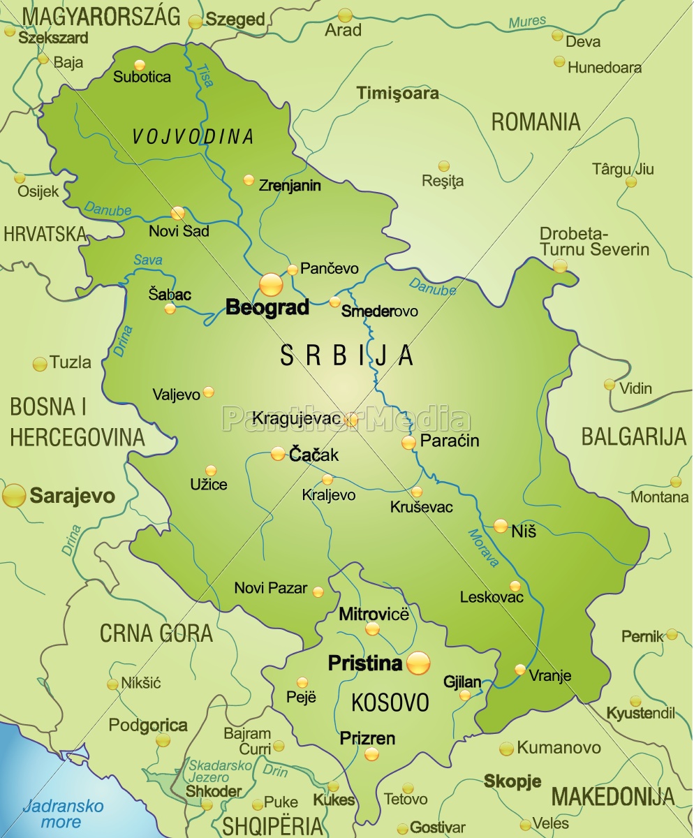 Serbien Karte