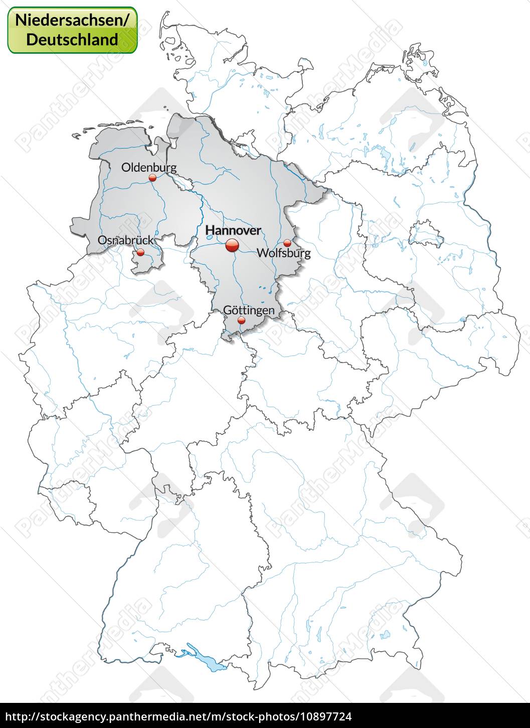 Osnabrück Karte Deutschland - Osnabruck Von Tluediger Landkarte Fur