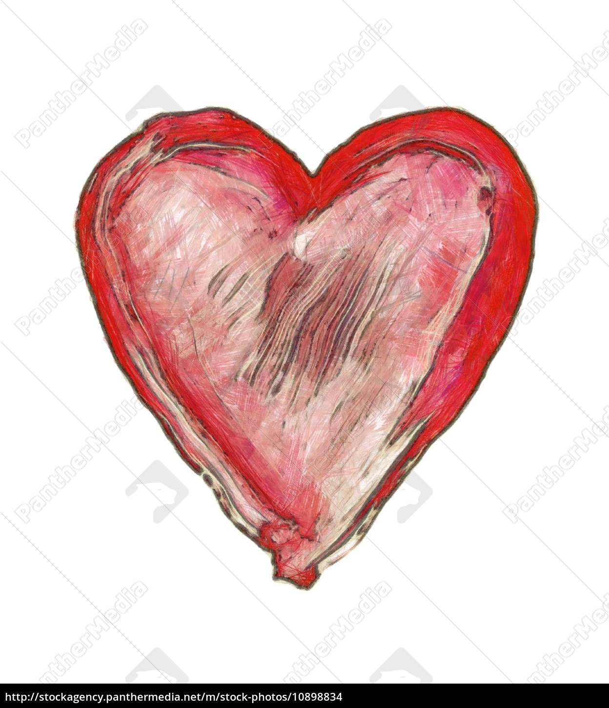 Gemalte Herzen Symbol Der Liebe Stock Photo 1084 Bildagentur Panthermedia