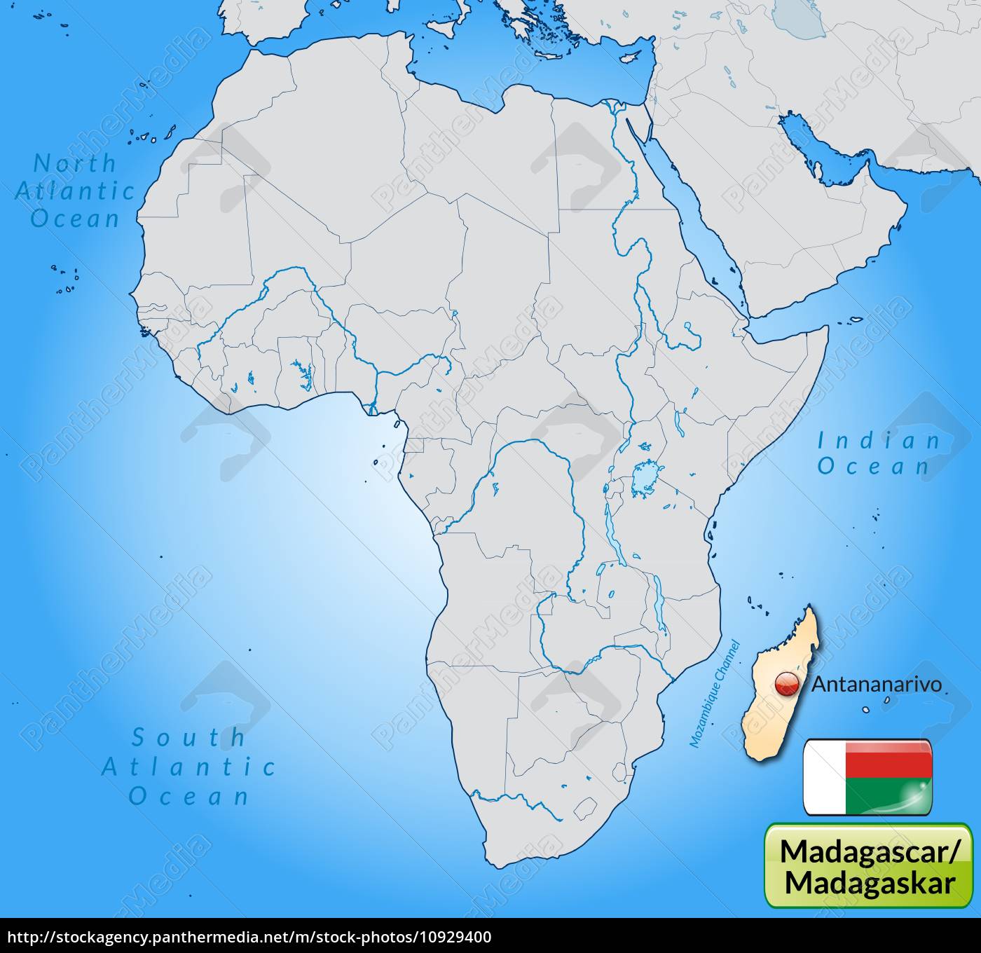 Karte Von Madagaskar Mit Hauptstadten In Pastellorange Lizenzfreies Foto Bildagentur Panthermedia