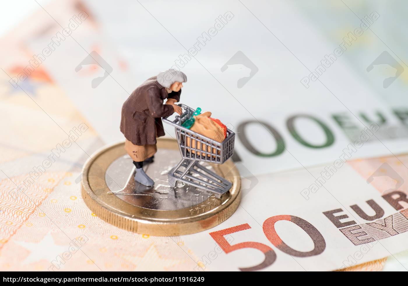 Alte Frau Und Euro Geld Stockfoto 11916249 Bildagentur Panthermedia