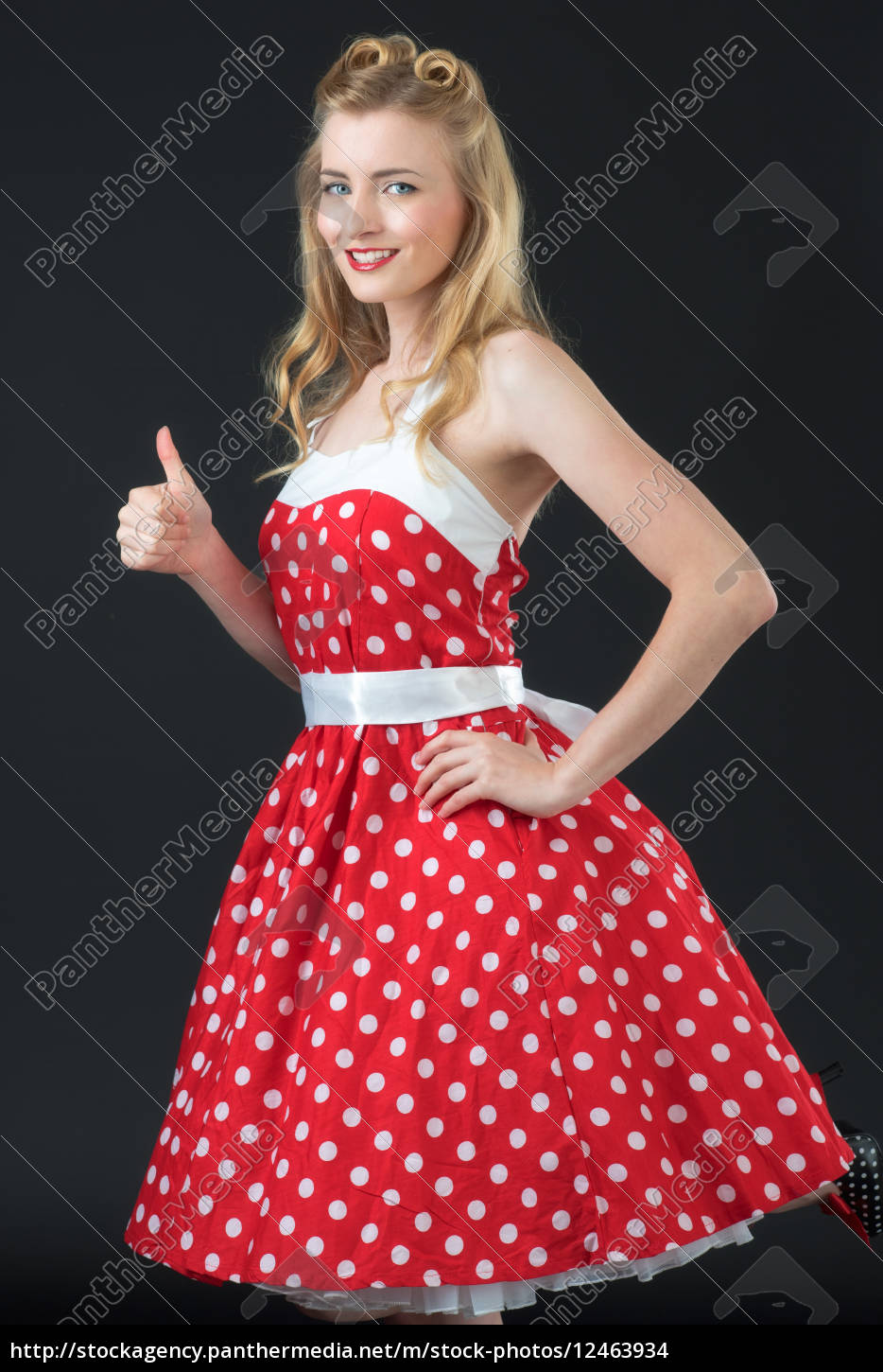 Frau Im Rockabilly Style Stock Photo Bildagentur Panthermedia