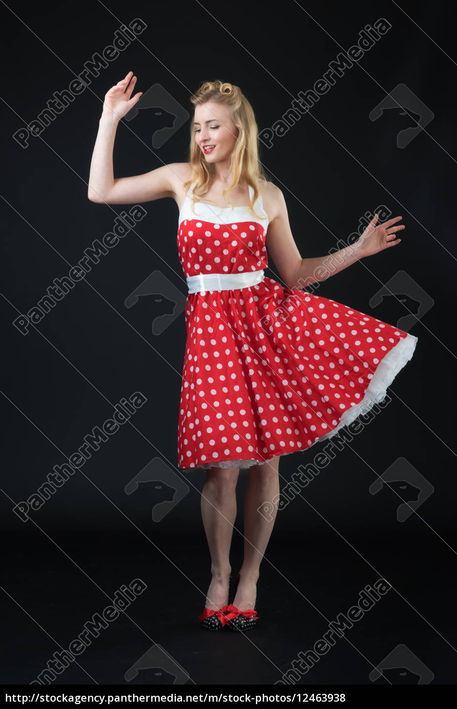 Frau Im Rockabilly Style Stockfoto Bildagentur Panthermedia