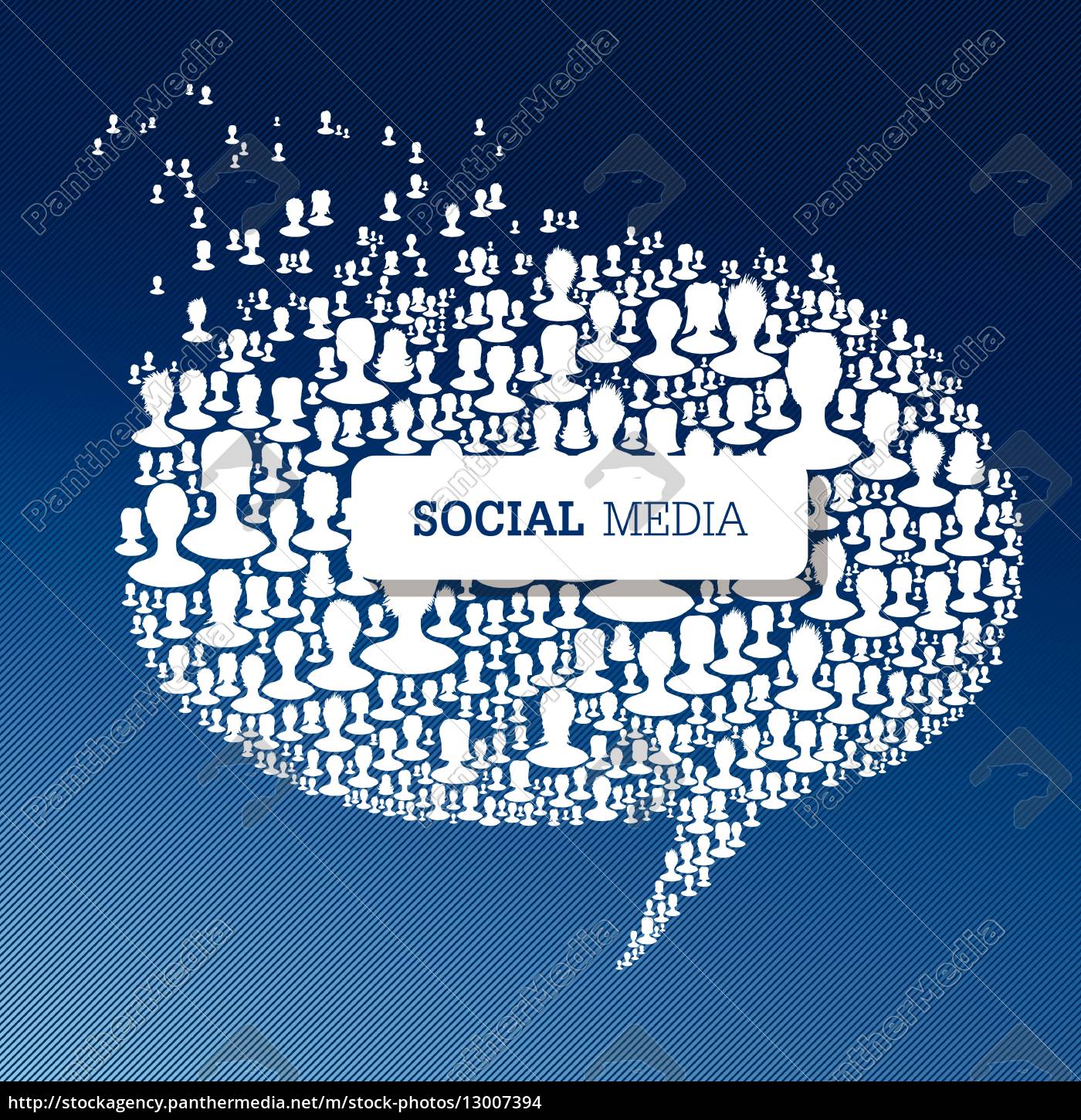 social media blase rede konzept. vektor - Stockfoto - #13007394