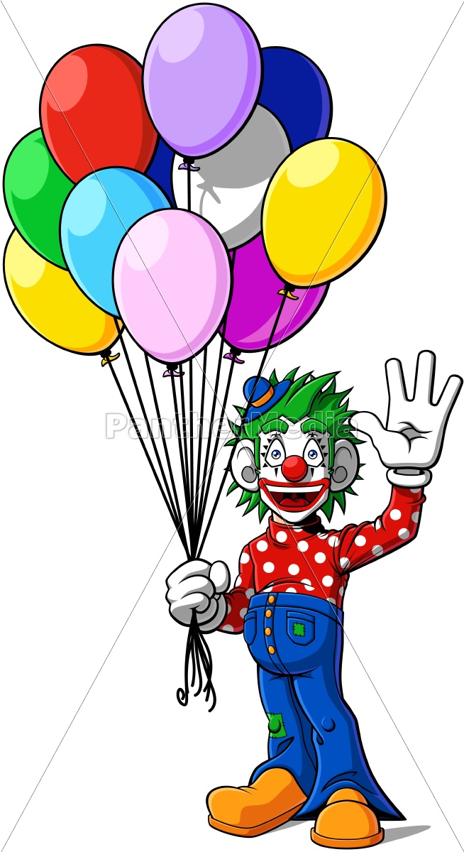 Clown Mit Luftballons Stock Photo Bildagentur Panthermedia