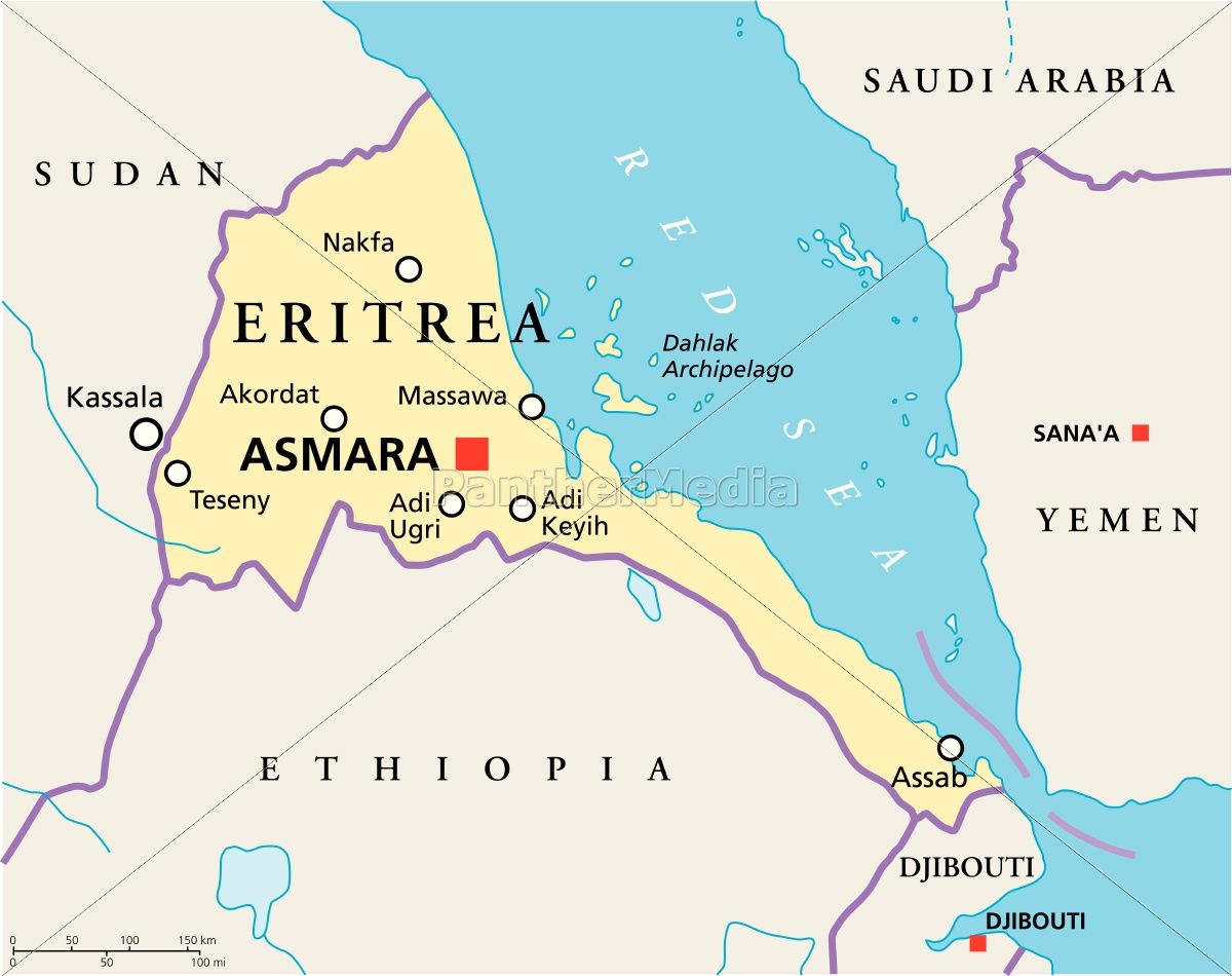 politische karte in eritrea - Lizenzfreies Foto - #13201720