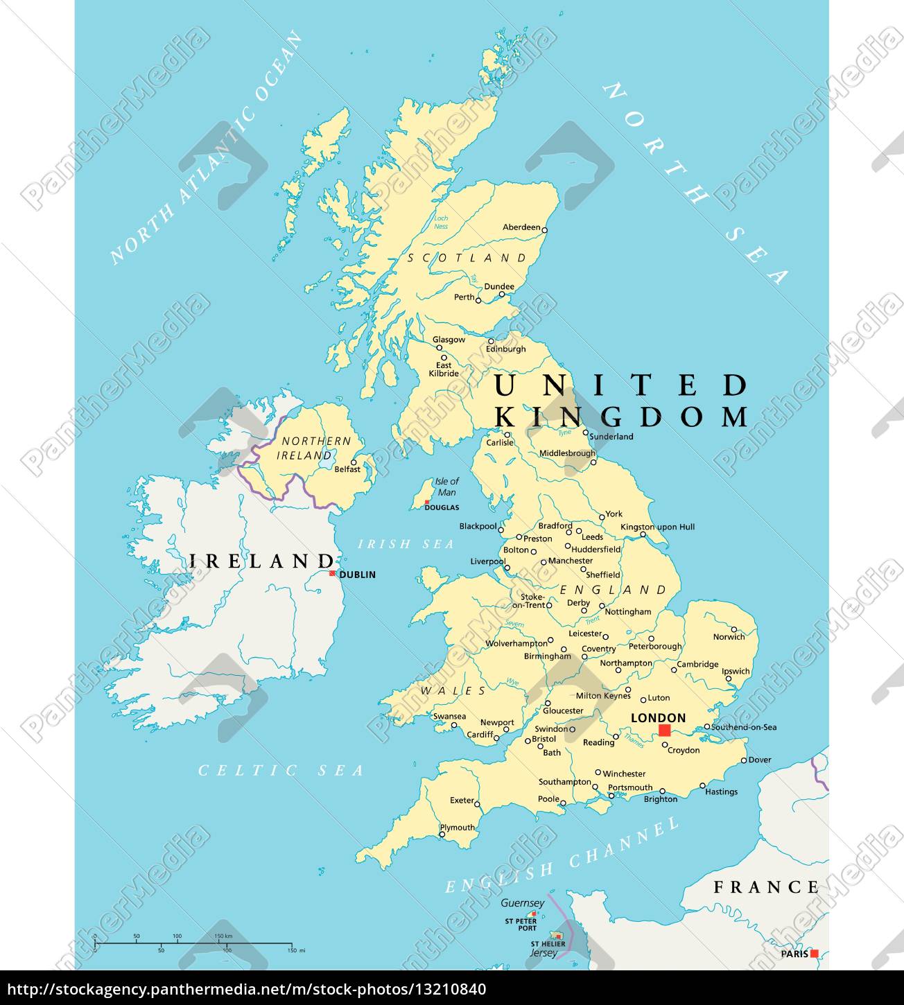 Großbritannien Karte / Karte Von Grossbritannien Politisch Land Staat