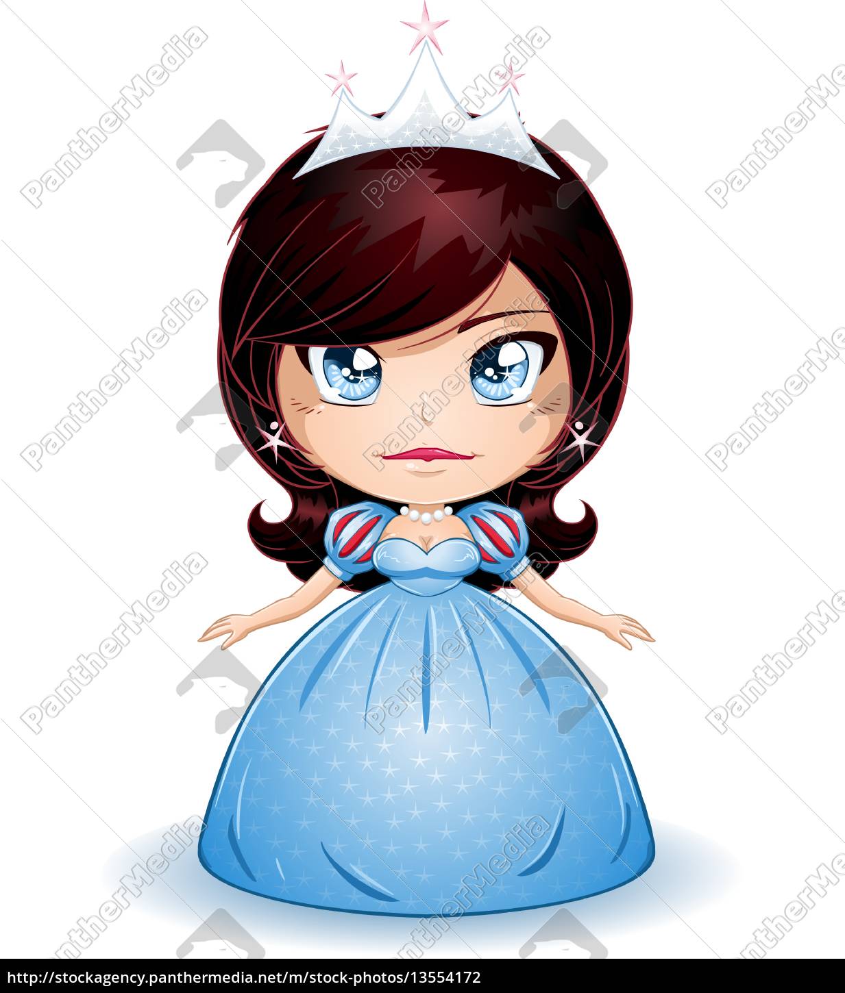 Prinzessin Mit Schwarzen Haaren In Blauen Kleid Lizenzfreies Foto 13554172 Bildagentur Panthermedia