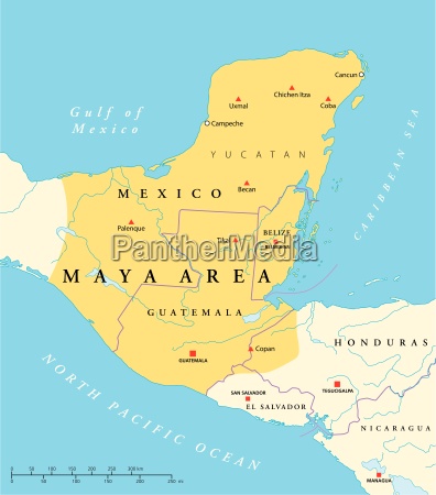 karte maya hochkultur der gegend - Lizenzfreies Bild #14020661