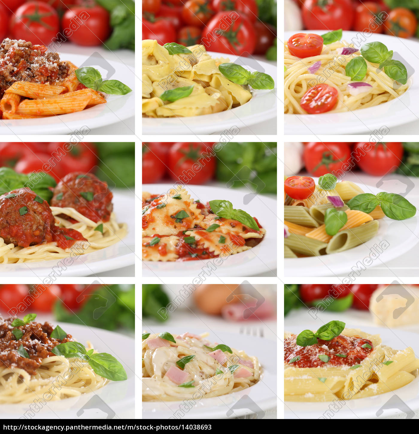 Italienisches Essen Collage Von Spaghetti Food Pasta Lizenzfreies Bild Bildagentur Panthermedia