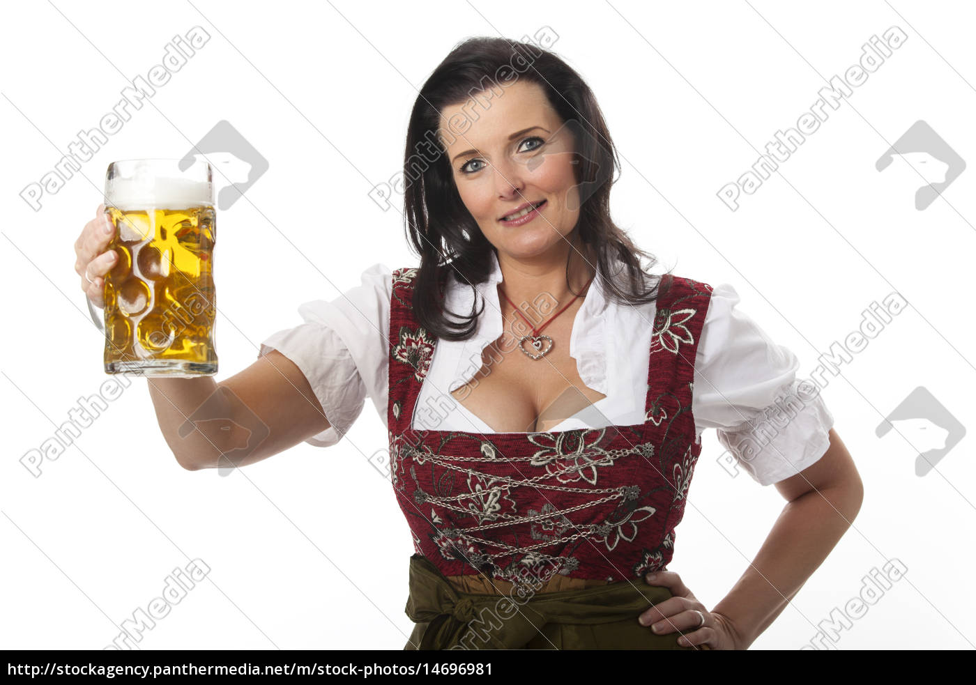 Bayerische Frau In Einem Dirndl Lizenzfreies Bild 14696981 Bildagentur Panthermedia