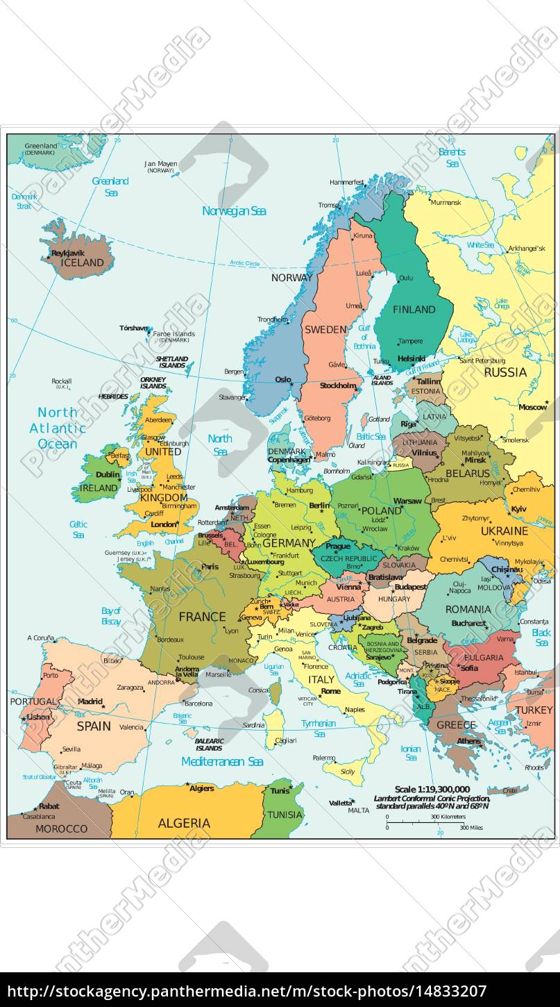 Region Europa Karte Lizenzfreies Bild 1437 Bildagentur Panthermedia