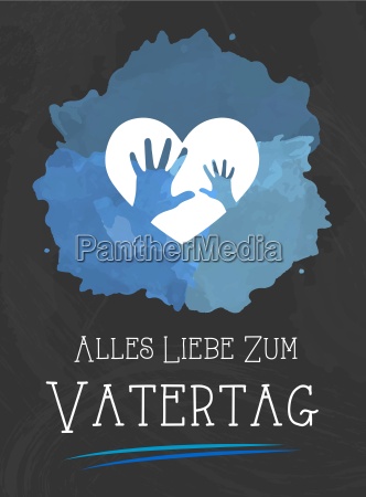 Vatertag Vektor Mit Herz Und Handen Lizenzfreies Bild Bildagentur Panthermedia