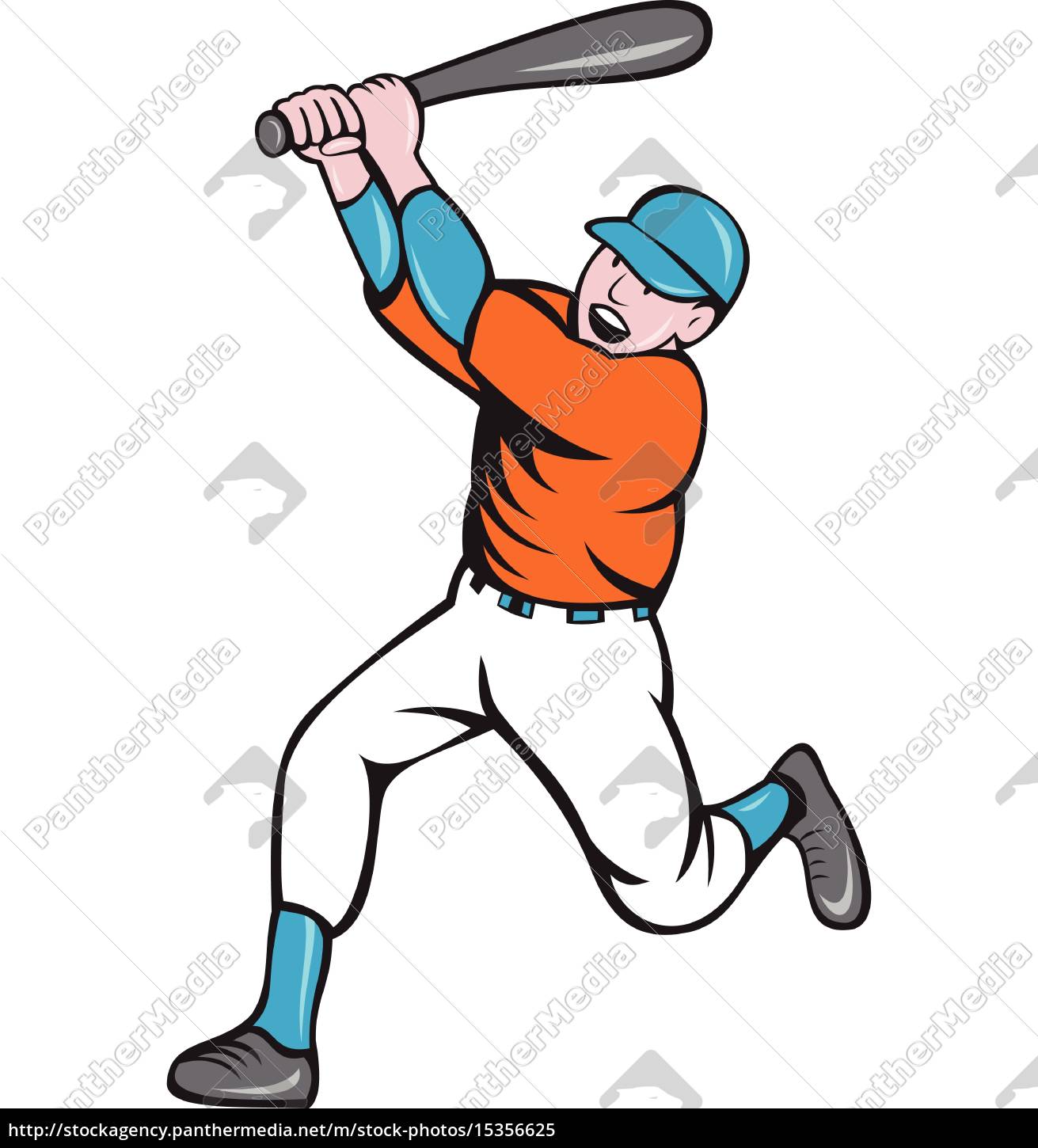 Cartoon Baseballspieler