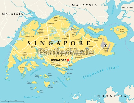 singapur politische karte - Stockfoto - #15570174 ...