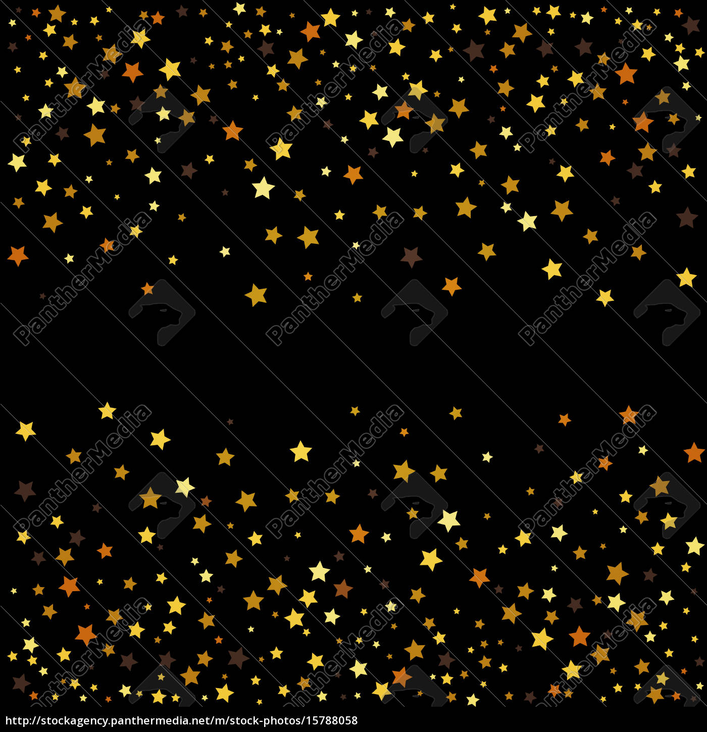 goldene glitzersterne auf schwarzem hintergrund. - Stockfoto #15788058