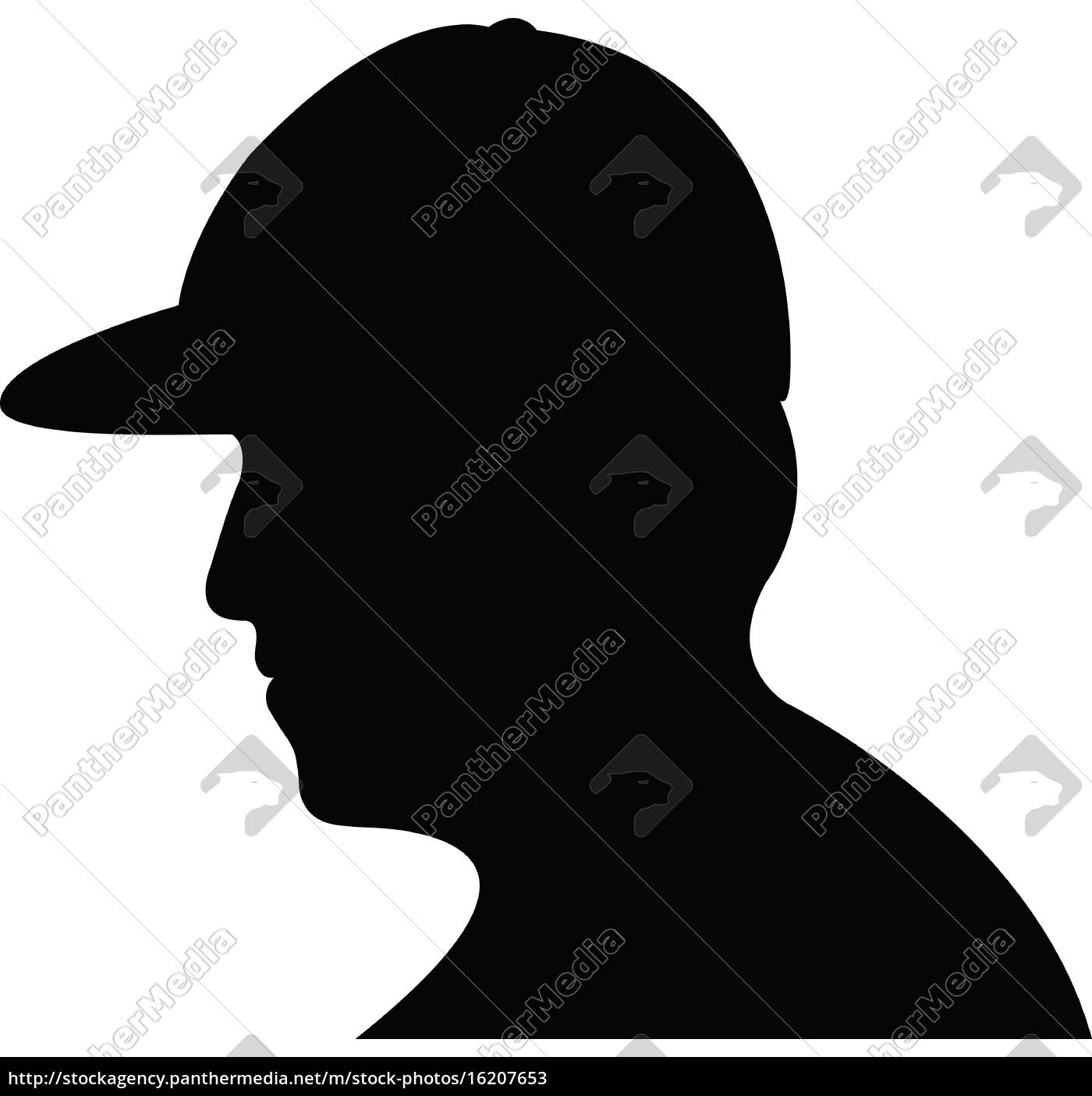 Ein Mann Kopf Silhouette Vektor Stockfoto Bildagentur Panthermedia