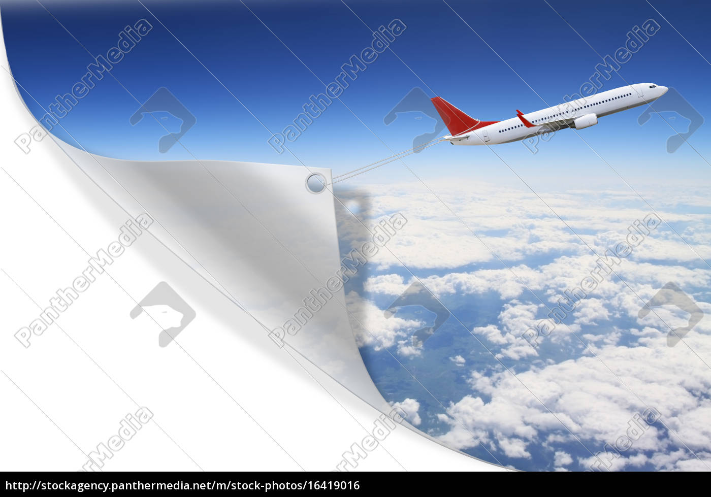 flugzeug in wolken flieger fliegen Stock Photo