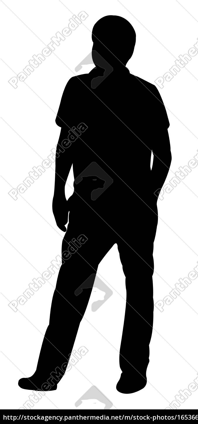 Stehender Mann Silhouette Vektor Stock Photo Bildagentur Panthermedia