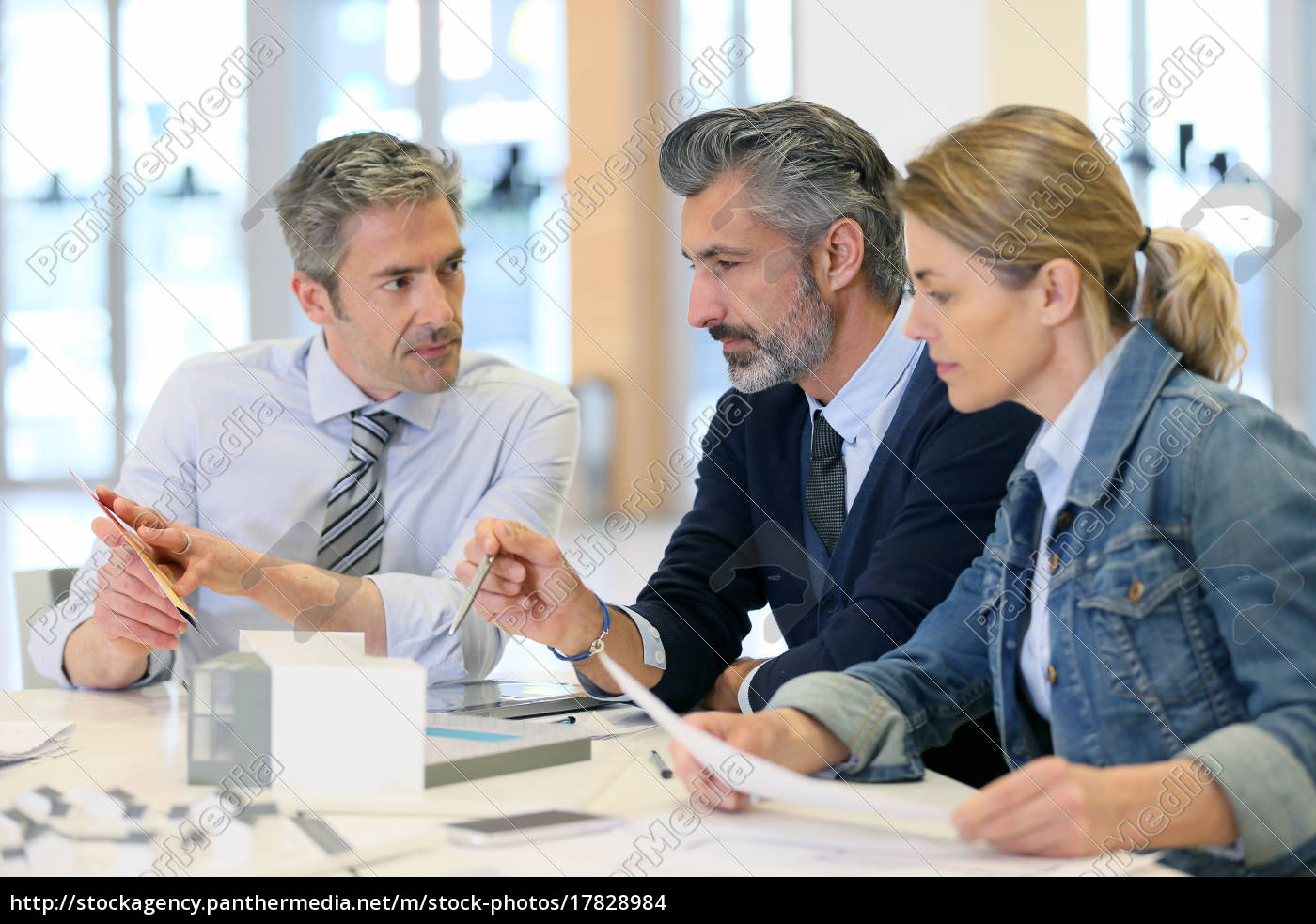 Team Von Architekten Die An Bauprojekt Arbeiten - Lizenzfreies Foto ...