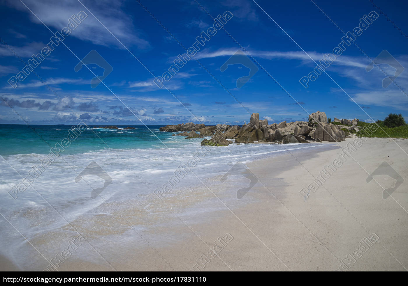 Seychellen La Digue An Der Anse Marron Stock Photo Bildagentur Panthermedia