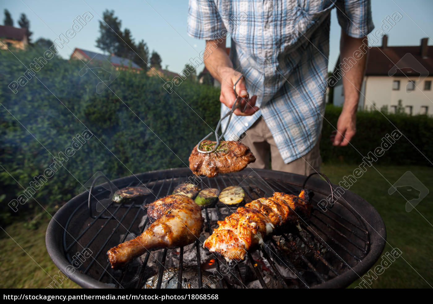 Grillen im Garten Lizenzfreies Foto 18068568